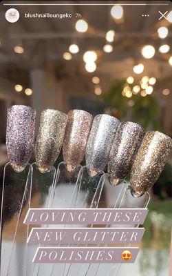 New glitter gel polishes from Luxa