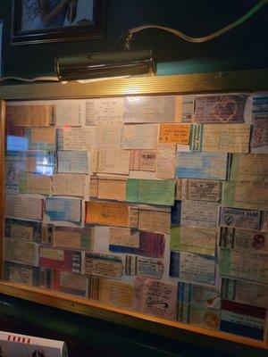 Several frames of killer old concert tickets.