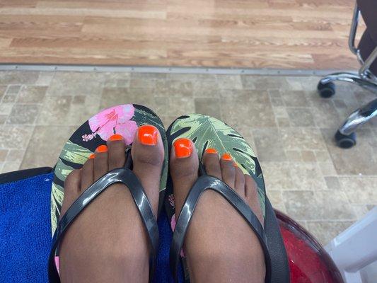 I got a pedicure as well.