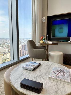 Living room in landmark suite