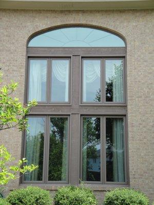 Restorations Windows - Earthtone Casement & Ellipse Windows With Custom Woodwork