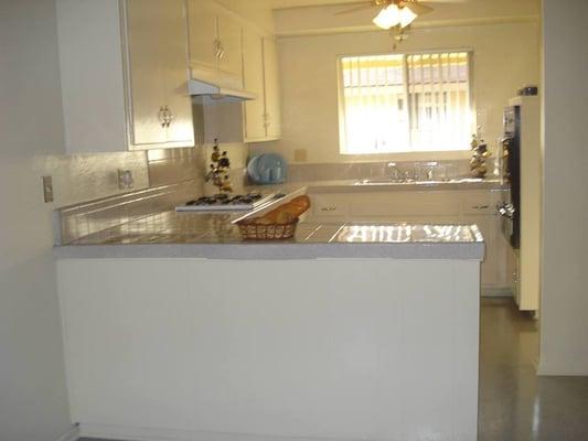 Bright and sunny kitchen.