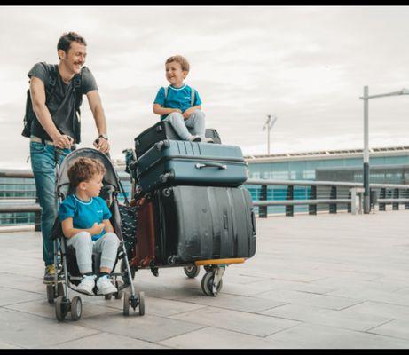 We pick passengers at curbside in the terminal