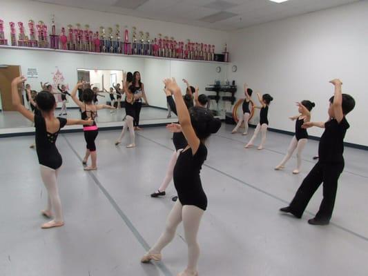 Ballet class during summer intensive 2015 at Yoko's Dance