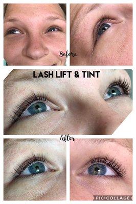 Eyelash lift & tint