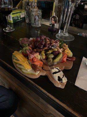 That's the SMALL charcuterie board!! OMG yummm!  Karaoke tonight !!!!! Saturday 3/5/2022