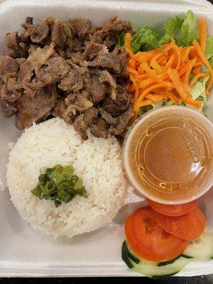 Pork rice plate