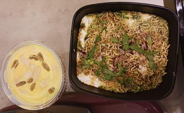 A drink called Piyush and samosa chaat