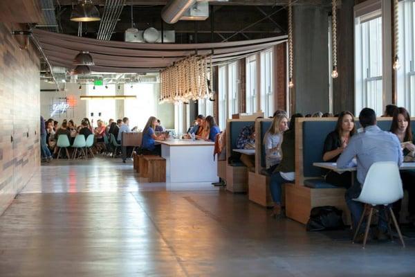 One of the dining areas at Yelp HQ