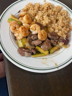 D10. Hibachi Filet Mignon & Shrimp Dinner