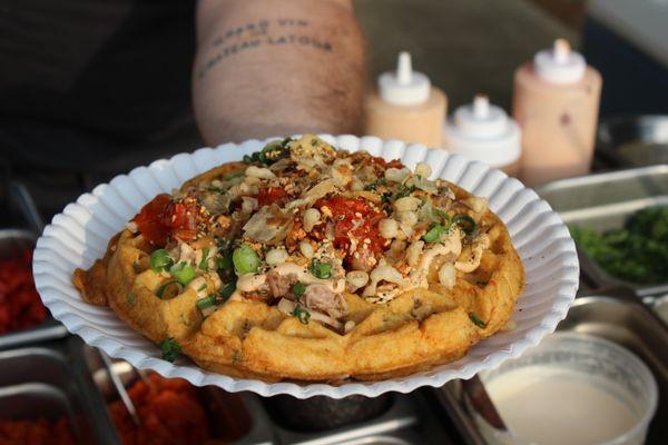 Okinomiyaki waffle :heart eyes: