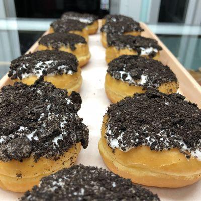 Oreo frosted donut