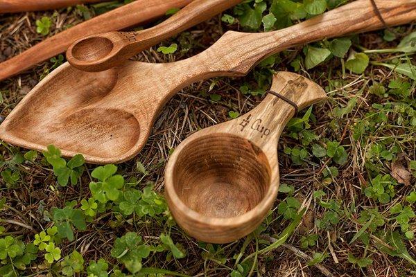 If you are gonna have to do kitchen duty, then do it in style with handcarved wooden measuring scoops.