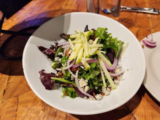 Great apple, cran & gorgonzola salad but small portion for $15