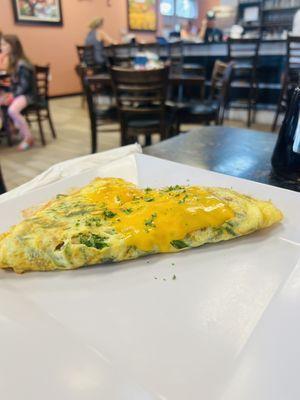 Full egg veggie omelette