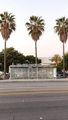 The Westbound bus stop on Carson Street by Del Amo Fashion Center  03-02-2020