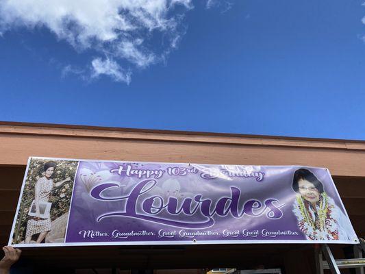 Birthday Banner for my grandma's 103rd birthday