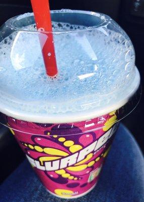 Blue Raspberry slurpee(watery since all the other flavors had the red light on) Still good