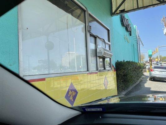 They covered all their windows so you can't see if your food is being safely prepared by people wearing gloves etc.