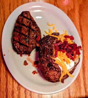 Sirloin and baked potato