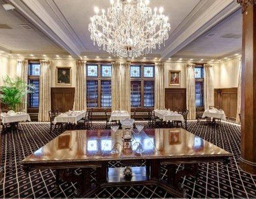 Main Dining Room. This is one of 6 rooms that are available to rent for your private event or rent the entire mansion to host the event.