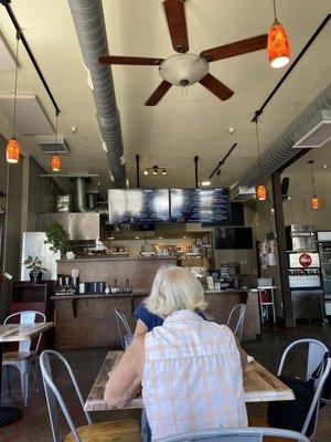 Inside of the restaurant