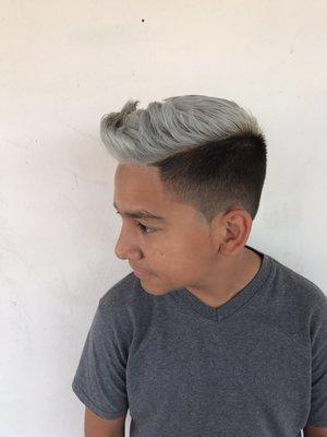 Did a platinum and a fade clean up