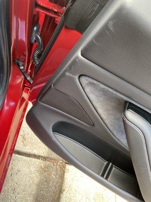 Scuffs on my new door panels and a small tear in the bottom