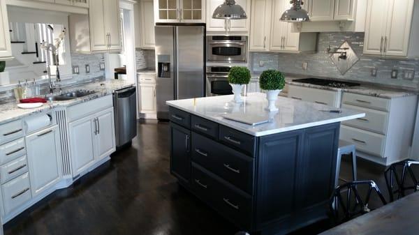 Sold wood flooring & sand and refinish  custom backsplash installation