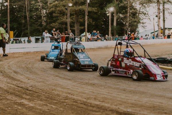 Lining up for NASCAR Youth Series race!