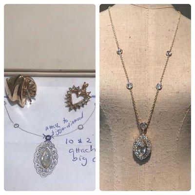 Custom jewelry design before and after!