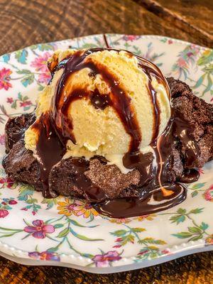 Double Chocolate Chip Brownie Sundae!