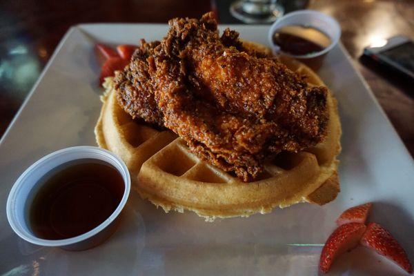 Hot chicken and waffles