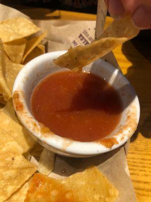 red water disguised as Chips & Salsa.