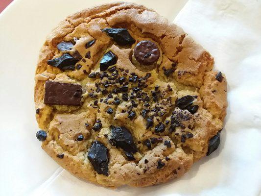 Triple chocolate chunk cookie.