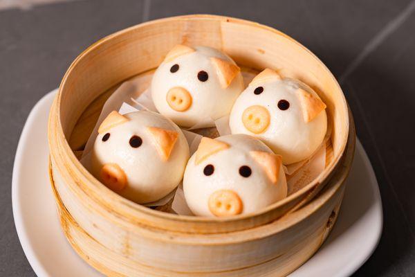 Steamed Sweet Piggy Buns (4pcs）