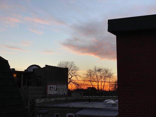 Sunset from the southbound platform