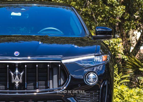 2021 Maserati Levante with paint correction and ceramic coating package Silver.