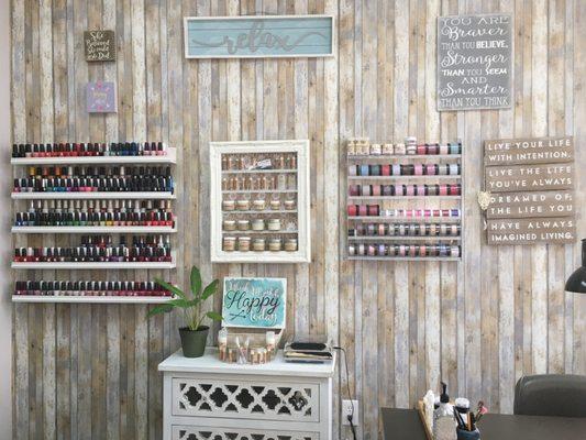 The views inside Inspire Nail Boutique!