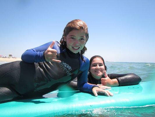 Aloha our surfing Instructor! and our cool student !