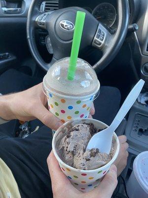 Cookies and Cream Ice Cream and Milkshake