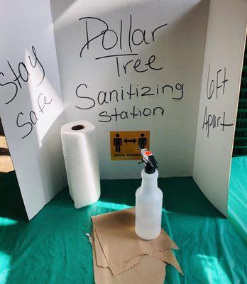 Impromptu Sanitizing Station, 9.3.2020.