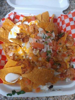 Shrimp nachos