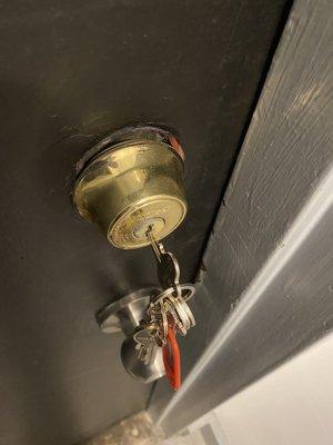 Need to replace lock in photo and possibly lock above. Door knob ok.. Need quote for 1 or 2 locks and  installation.