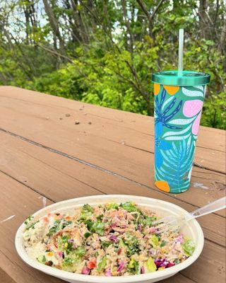 Chicken Shawarma Rice and Greens Bowl