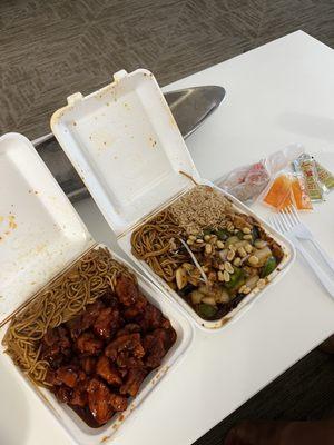 12. Kung Pao Chicken and 10. Orange Chicken