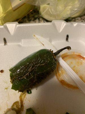 A roasted jalapeño, spicyyyy