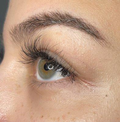 Side view lash extensions