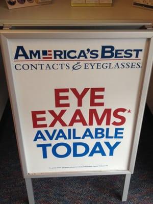 Ask for the $69.99 deal - 2 pairs plus free eye exam