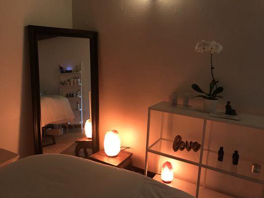 My peaceful and relaxing facial room